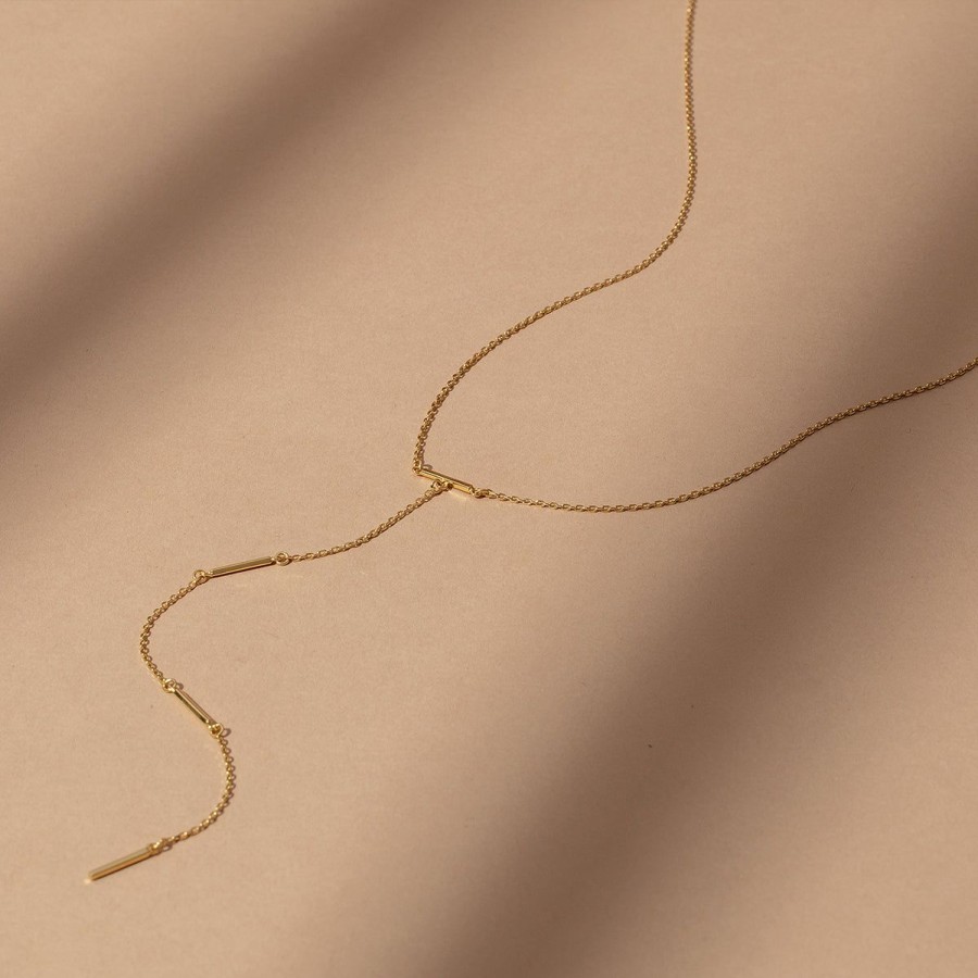 Necklaces Uncommon James | Levels Lariat Vermeil Necklace