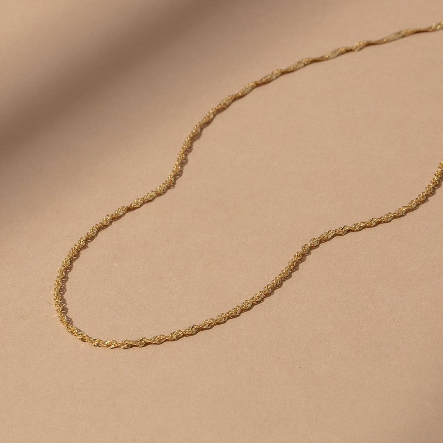 Necklaces Uncommon James | Twist Chain Vermeil Necklace