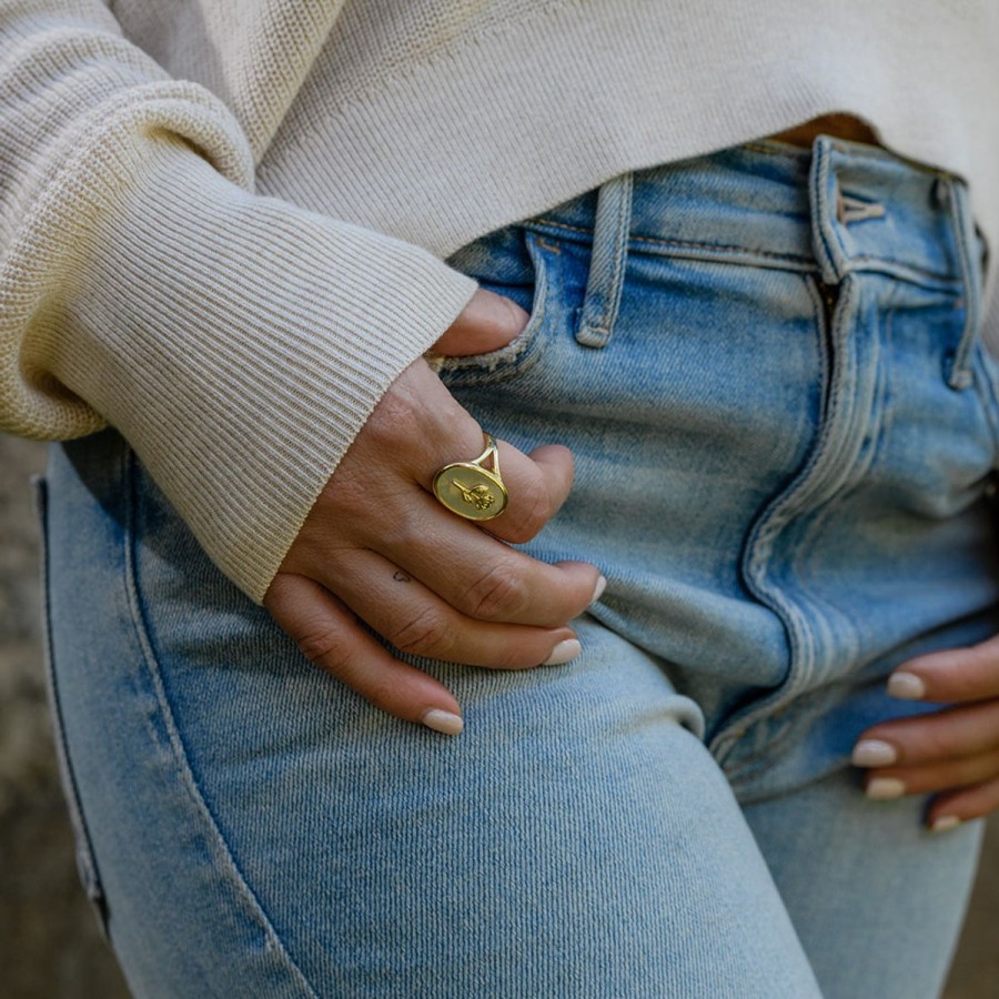 Rings Uncommon James | Pearlescent Rose Ring