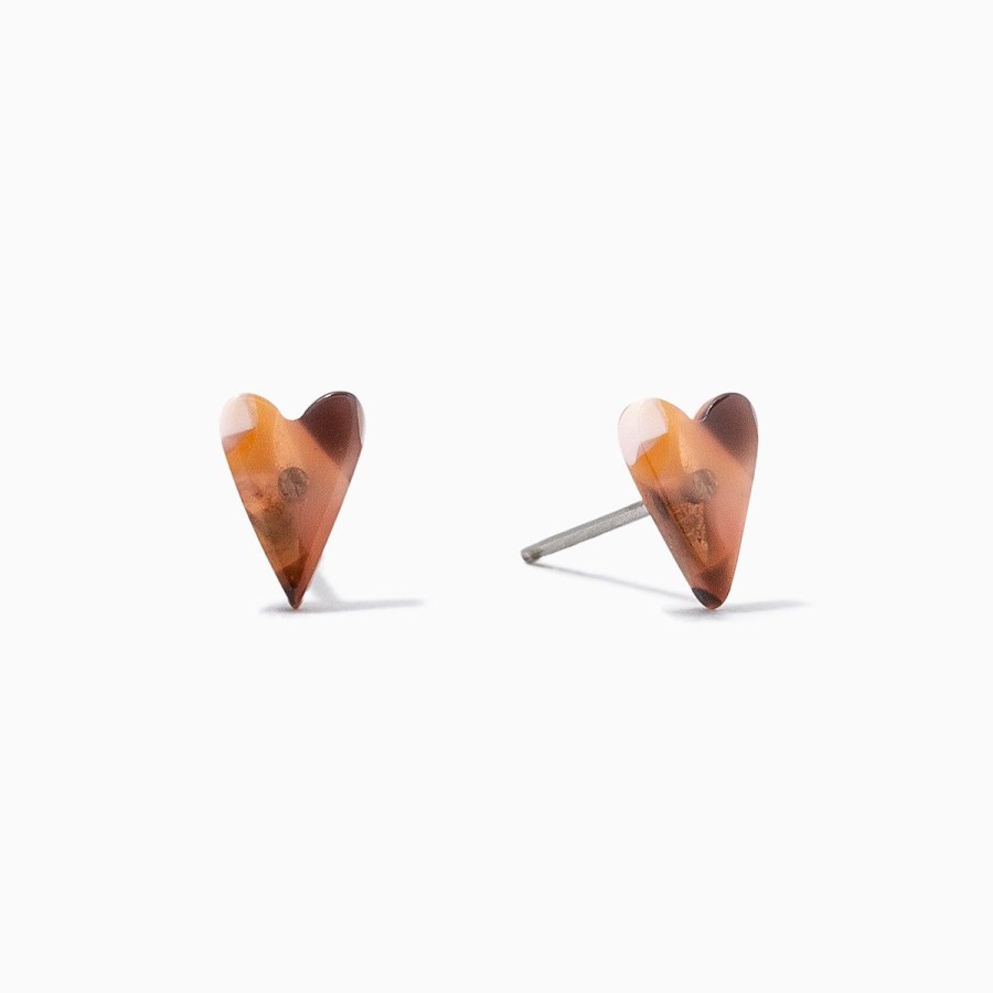 Earrings Uncommon James | Heart Stud Earrings Resin