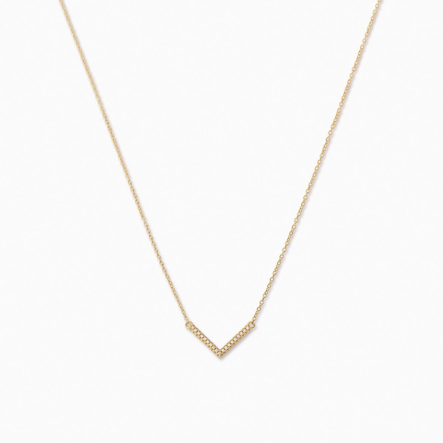 Necklaces Uncommon James | Studded Baby V Necklace