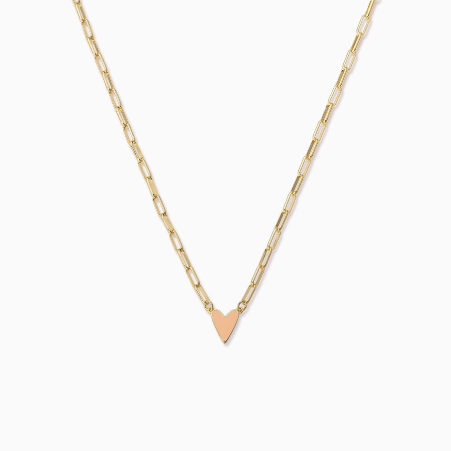 Necklaces Uncommon James | Enamel Heart Necklace