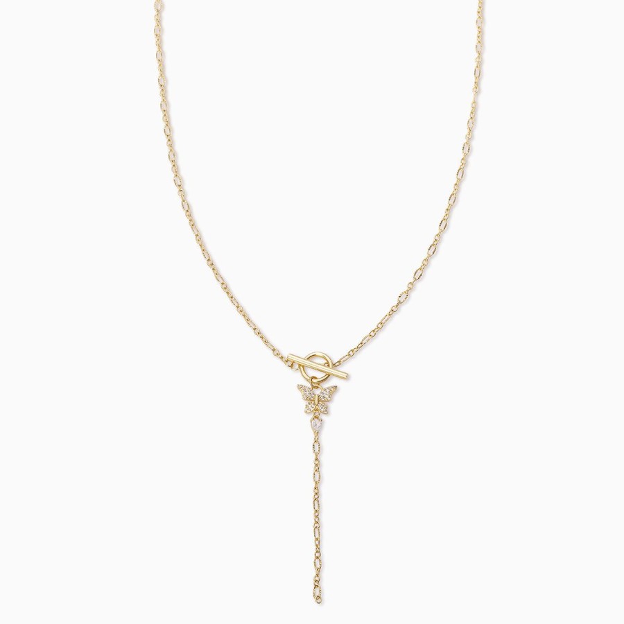 Necklaces Uncommon James | Butterfly Lariat Necklace