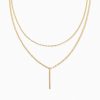 Necklaces Uncommon James | Simple Double Chain Necklace