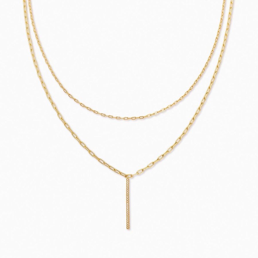 Necklaces Uncommon James | Simple Double Chain Necklace