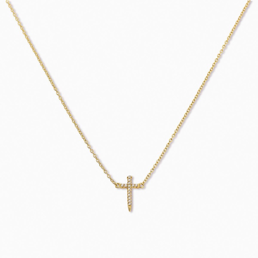 Necklaces Uncommon James | Simple Cross Necklace