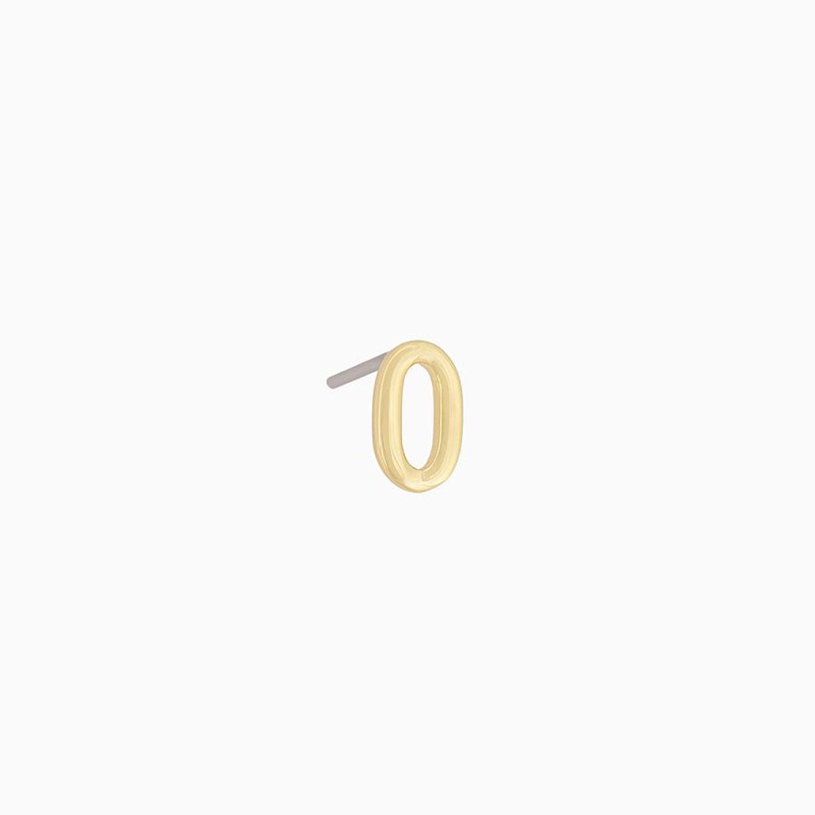 Earrings Uncommon James | Number Zero Single Stud Earring