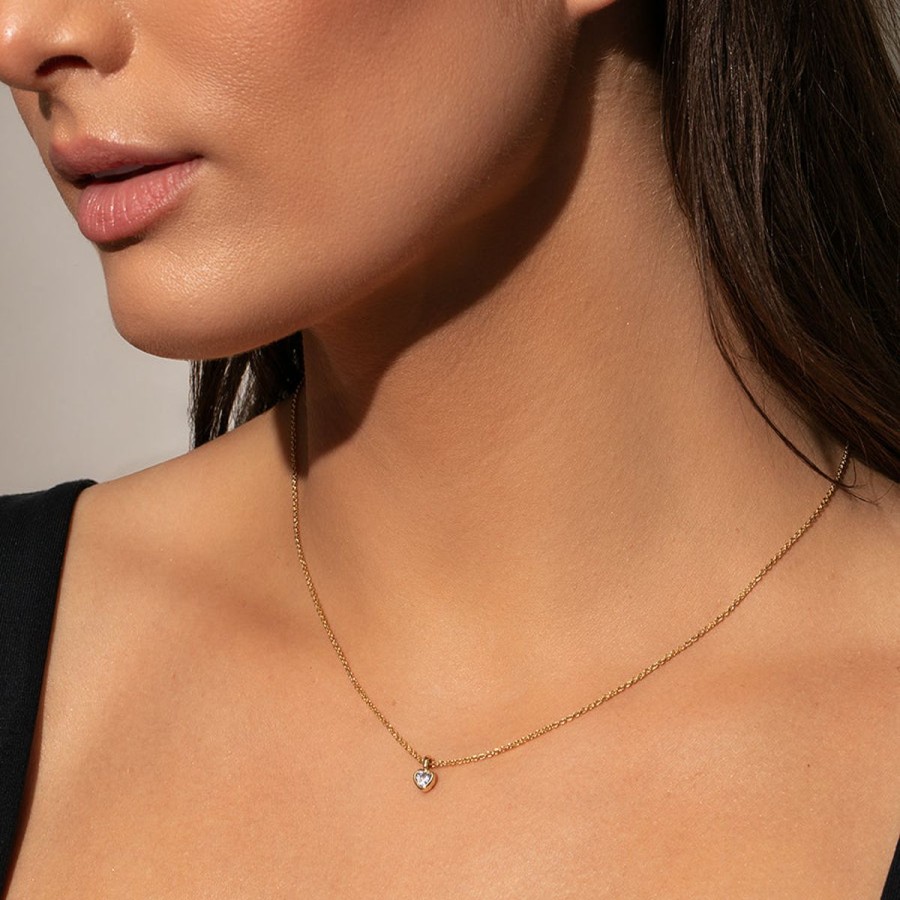 Necklaces Uncommon James | Diamond Heart Necklace