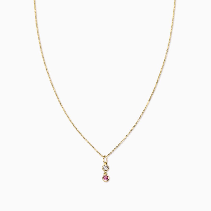 Necklaces Uncommon James | Pink And White Gem Necklace