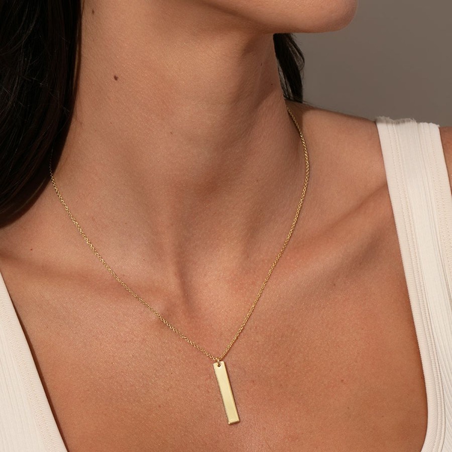 Necklaces Uncommon James | Vertical Bar Necklace